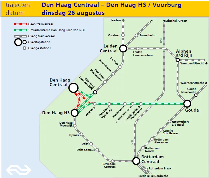 Werkzaamheden Den Haag 26 augustus